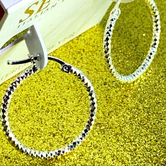 Sevil Italian Design Hoop Earrings - Picture 6 of 8